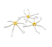 vhbw 3x Brosse latérale compatible avec iRobot Roomba 696, 690, 700, 681, 675, 671, 670, 695 robot aspirateur - Lot de brosses, jaune/blanc