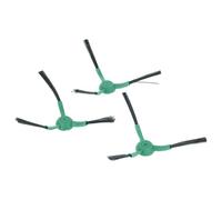 vhbw 3x Brosse latérale compatible avec iRobot Roomba Combo Essential Y011040, Y0110, 2 robot aspirateur - Lot de brosses, noir / vert, à 3 bras