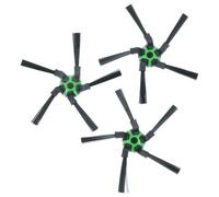 vhbw 3x Brosse latérale compatible avec iRobot Roomba s9 Plus, s9, 9550, 9150 robot aspirateur - Lot de brosses, noir / vert, à 5 bras