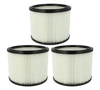 vhbw 3x Cartouche filtrante compatible avec Makita 440, 445, 446L, 446, 442, 443, 441, 444, 440-445 aspirateur - Filtre pour particules fines, papier