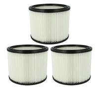 vhbw 3x Cartouche filtrante compatible avec Metabo ASA 30 L PC Inox, 25 L PC aspirateur - Filtre pour particules fines, papier