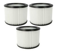 vhbw 3x Cartouche filtrante compatible avec Nilfisk Multi II 22, II 22 Inox, II 30 T, II 30 T Inox VSC, II 50 aspirateur - Filtre pour particules fines, microfibres non tissées