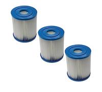 vhbw 3X Cartouches filtrantes Compatible avec Intex Krystal Clear M1, Krystal Clear M2 Piscine Pompe de Filtration, Filtre à Eau Bleu/Blanc