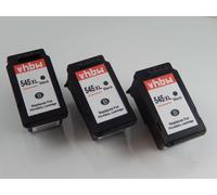 vhbw 3x cartouches rechargée pour Canon Pixma TR4550, TR4551, TS205, TS302, TS304, TS305, TS3150, MX495 imprimante - Set noir
