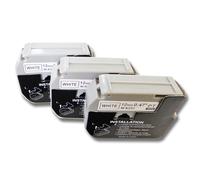 vhbw 3x cassette cartouche remplacement pour Brother M-K231 pour imprimante d'étiquette 12mm noir sur blanc