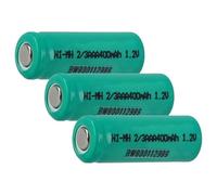 vhbw 3X Cellules de Batterie Remplacement pour 2/3AAA pour Batteries - 400 mAh, 1,2 V, NiMH