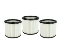 vhbw 3x filtre à cartouche compatible avec Parkside PNTS 30/4(E/S), 30/6(E/S), 1250/9, 30/6, 1250, 30/5 aspirateur - Filtre plissé
