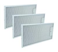 vhbw 3x Filtre anti-graisse compatible avec Bosch DHI965V4, DHI965V2, DHI965V3, DHI955FX5, DHI965V1, DHI955FX4, DHI965V hotte de cuisine, métal