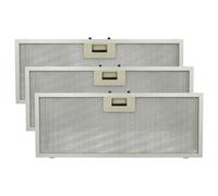 vhbw 3x Filtre anti-graisse compatible avec Elica CORA S40, CORA SL3V hotte de cuisine - 45,9 x 17,7 x 0,85 cm, métal