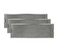 vhbw 3x Filtre anti-graisse compatible avec Imperial DMA 64/2/NL, DMA 64/2, DMA 64/1 EL EX/NL 001, DMA 64/2/CH hotte de cuisine, métal