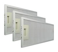 vhbw 3x Filtre anti-graisse compatible avec Klarstein 10032841, Paolo 52 hotte de cuisine, aluminium