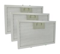 vhbw 3x Filtre anti-graisse compatible avec Klarstein Hektor Eco 10034864, 10034865 hotte de cuisine, aluminium, charbon actif