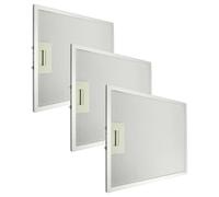 vhbw 3x Filtre anti-graisse compatible avec Klarstein Hektor Eco 10034864, 10034865 hotte de cuisine, aluminium