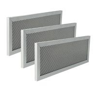 vhbw 3x Filtre anti-graisse compatible avec Klarstein Mariana 60 10035597 hotte de cuisine, aluminium, charbon actif