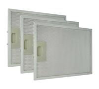 vhbw 3x Filtre anti-graisse compatible avec Klarstein Sancta Clara 60, 90 hotte de cuisine, aluminium