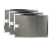 vhbw 3x Filtre anti-graisse compatible avec Miele DA5290 W (2005 - 2006) hotte de cuisine - 36,8 x 25,4 x 0,9 cm, acier inox
