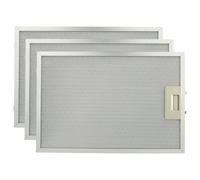 vhbw 3x Filtre anti-graisse compatible avec Siemens LC 94 WA 521, 98 BA 521, 96 BA 521, 98 WA 521 hotte de cuisine - 38,8 x 26,5 x 0,9 cm, métal
