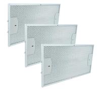 vhbw 3x Filtre anti-graisse compatible avec Siemens LI44630/01, LI44630/03, LI44630/02, LI4463002, LI44630/04, LI4463001 hotte de cuisine, métal