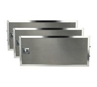 vhbw 3x Filtre anti-graisse remplacement pour Miele 8165760, 4002515616383 pour hotte de cuisine - 17,0 x 38,5 x 0,9 cm, acier inox