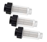 vhbw 3x Filtre anti-particules compatible avec Nilfisk C 110.7-5 X-tra, C 120.7-6 PC nettoyeur avec raccord 3/4" - Filtre avec boîtier