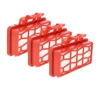 vhbw 3x filtre compatible avec Dirt Devil Multicyclone DD5254-01, rebel54HFC aspirateur - filtre HEPA blanc / rouge
