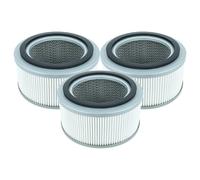 vhbw 3x filtre compatible avec Kärcher T 10/1, T 191 aspirateur - filtre HEPA noir/blanc/gris