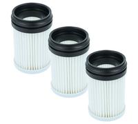 vhbw 3x filtre compatible avec Makita DCL280F, DCL281F, DCL180F, DCL280FZ, DCL181F, DCL281FRF, DCL180 aspirateur - filtre HEPA noir / blanc