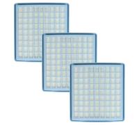 vhbw 3x filtre compatible avec Miele S148 Medicair Mini, S157, S148 Allergy Control Plus aspirateur - filtre d'évacuation HEPA blanc / bleu clair