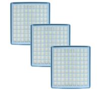 vhbw 3x filtre compatible avec Miele S168 Parkett Hepa 1500, S192, S168 Omnia Mini aspirateur - filtre d'évacuation HEPA blanc / bleu clair
