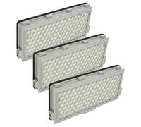 vhbw 3x filtre compatible avec Miele S6240, S6230, S6220, S 6000 - S 6999, S6210, S5 EcoLIne, S5981 aspirateur - filtre d'évacuation HEPA blanc