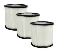 vhbw 3x filtre compatible avec Scheppach NTS20, NTS16 aspirateur - filtre HEPA noir/blanc