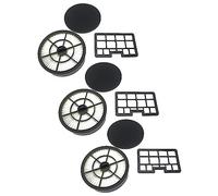 vhbw 3x filtre d'échappement, 3x filtre combiné HEPA+mousse remplacement pour Privileg 177190, 457630, 364336, 725213 pour aspirateur