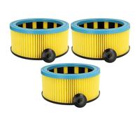 vhbw 3x filtre plissé compatible avec Eibenstock SS140, SS1200 aspirateur - noir/bleu/jaune, nettoyable