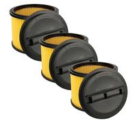 vhbw 3x filtre plissé compatible avec Einhell TE-VC 2230 SA, TE-VC 1820, TE-VC 1925 SA, TE-VC 2025 SACL aspirateur - noir/jaune