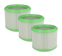 vhbw 3x filtre plissé compatible avec Makita VC3011L, VYS 25, VC3511L aspirateur - blanc/vert