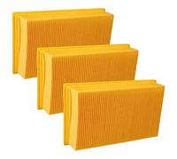 vhbw 3x filtre plissé plat compatible avec Bosch GAS 55 M AFC Professional, GAS 35 M AFC aspirateur sec/humide, aspirateur - Élément filtrant