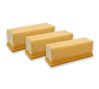 vhbw 3x filtre plissé plat compatible avec Kärcher 3001 hot, 3001, A2701, A 2701, A2731 PT, 2801 plus aspirateur