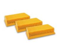 vhbw 3x filtre plissé plat compatible avec Kärcher NT 25/1 Ap, NT 35/1 Ap, NT 35/1 Tact/Te/M, NT 361 Eco/Te/M, NT 45/1 Tact/Te/M aspirateur - Élément filtrant G