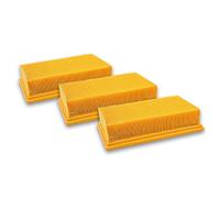 vhbw 3x filtre plissé plat remplacement pour Bosch 2 607 432 034, 2 607 432 033 pour aspirateur - Élément filtrant