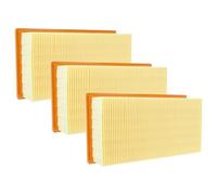 vhbw 3x filtre plissé plat remplacement pour Kärcher 6.904-156.0, 6.904-068.0 pour aspirateur sec/humide, aspirateur - Élément filtrant