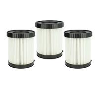 vhbw 3x filtre plissé remplacement pour Bosch 1 600 A01 1RT, 2 608 000 663 pour aspirateur - blanc