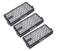 vhbw 3x filtre remplacement pour Miele 9616280, 9616286, SF-AAC50, SF-AA50, SF-AH50, 9616110 pour aspirateur - filtre à charbon actif HEPA noir / blanc