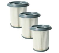 vhbw 3x filtre remplacement pour Philips 432200909790, 432200493320, FC8047 pour aspirateur - filtre HEPA gris foncé / blanc