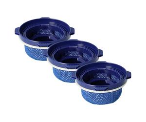 vhbw 3x Filtre remplacement pour Samsung DJ97-02649B | DJ9702649A, DJ9702649B, DJ97-02649A pour aspirateur - filtre de sortie d'air, bleu