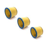 vhbw 3x Filtre rond / filtre en lamelles pour aspirateur, robot, aspirateur multifonctions Einhell RT-VC 1600 E, RT-VC 1630, TE-VC 1820, TE-VC 1925 SA