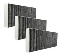 vhbw 3x Filtres à charbon actif compatible avec Siemens LI99SA280, LI97SA530, LI69SB670, LI64MA530, LI99SB670 hotte aspirante - 46 x 19,1 x 5 cm