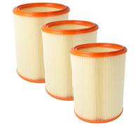 vhbw 3x Filtres à lamelles compatible avec Nilfisk Attix 50-21 PC Clean Room, 50-21 XC, 50-2H PC / XC, 50-21 PC / EC, 50-2M PC aspirateur à main