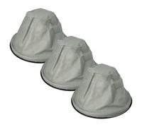 vhbw 3x Filtres à sac compatible avec Einhell TC-AV 1618 D, TC-AV 1620 DW, TC-AV 1718 D aspirateur de cheminée, aspirateur à cendres - Filtre de rechange, lavable gris/noir