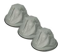 vhbw 3x Filtres à sac compatible avec Kaminer aspirateur à cendres 18L/20L aspirateur de cheminée - Filtre de rechange, lavable gris / noir