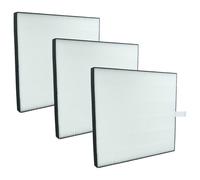 vhbw 3x Filtres HEPA compatible avec Sharp FP-GM30L, FP-GM30B, FP-J30L, FP-J30TA, FP-F30E, FP-F30TA, FP-F30L purificateur d'air - Filtre de rechange